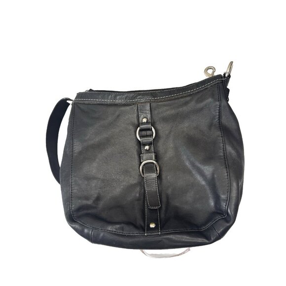 Coach Chelsea Buckle Black Leather Crossbody Shoulder Bag Classic Minimal F14018 - Picture 12 of 16